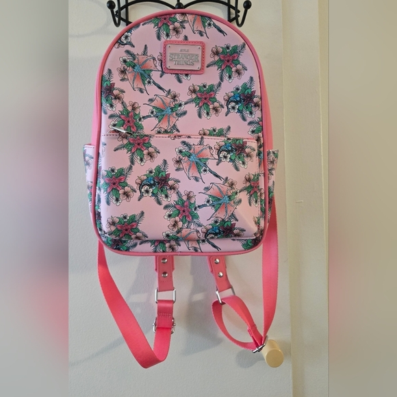 Loungefly Stranger Things Creatures Mini Backpack Pink NWOT - Picture 1 of 7